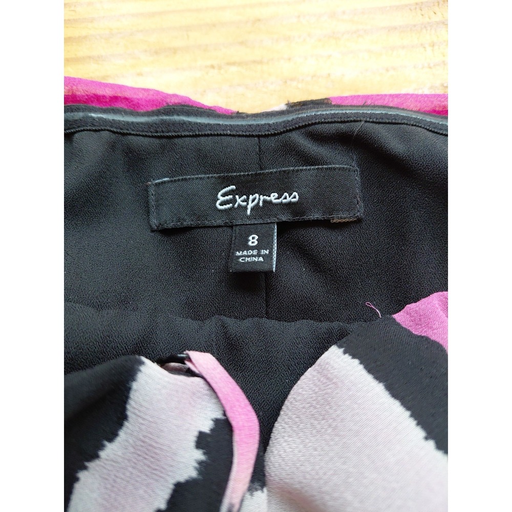 90s Y2k Express Feminine‎ Babydoll Silk Mini dress Sz 8 Flowy Sheer  Fairycore - Picture 7 of 13